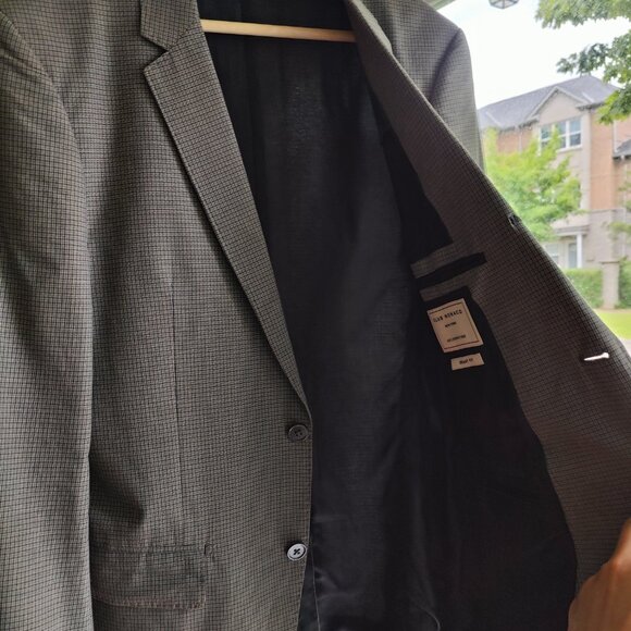 Club Monaco Blazer; Taupe; Micro-check Pattern; 38R - Picture 2 of 3